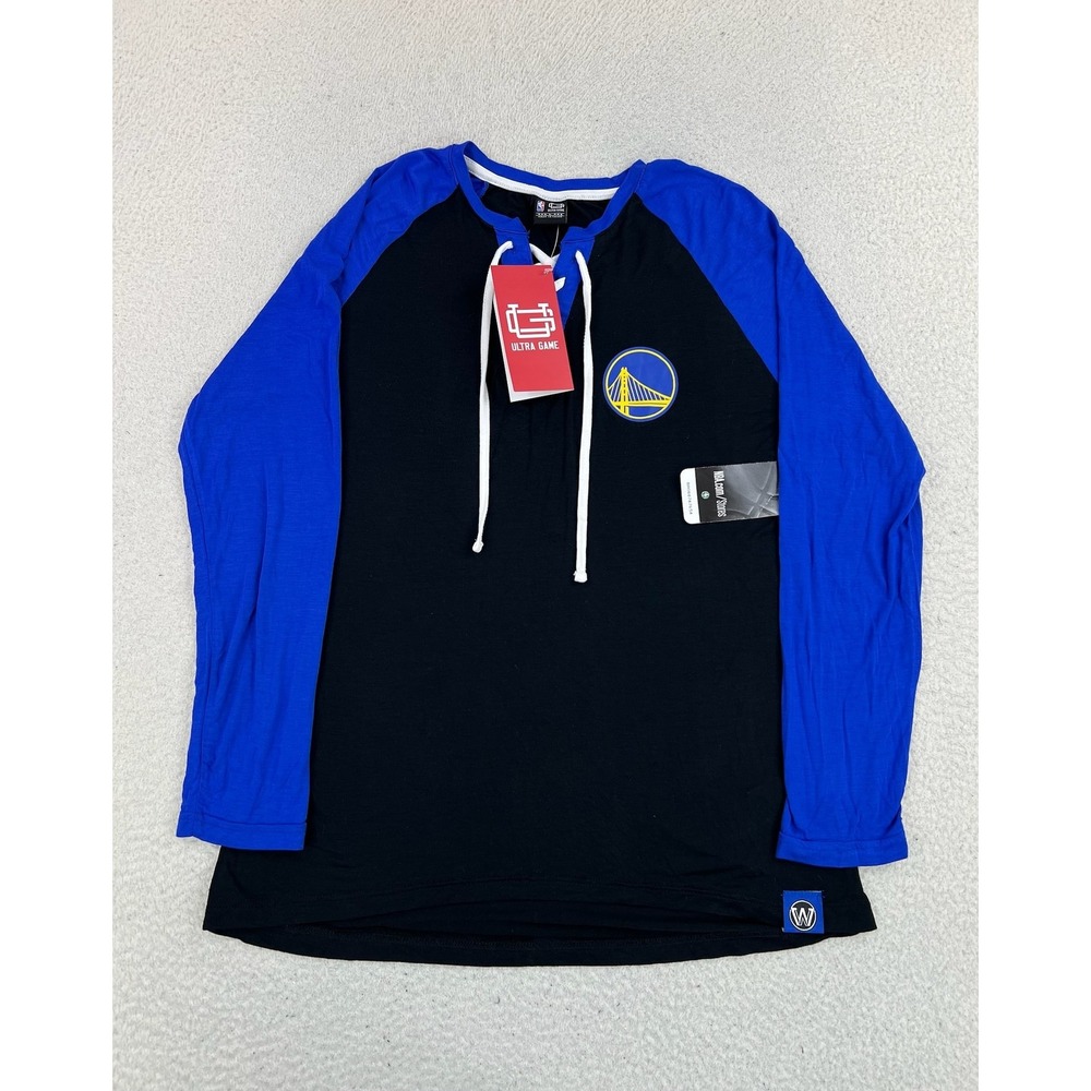 Golden State Warriors Shirt Womens Large Black NBA Basketball Ultra Game